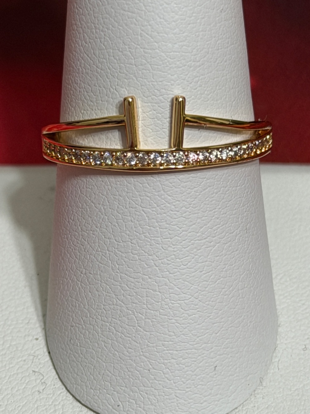 Pretty Bird 18k Rose Gold Plated Double Bar Ring - Women Jewelry